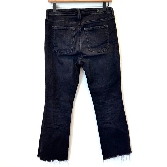 AG Adriano Goldschmied "The Jodi Crop" Black High-Rise Slim Flare Crop Jeans 29R - Picture 4 of 7